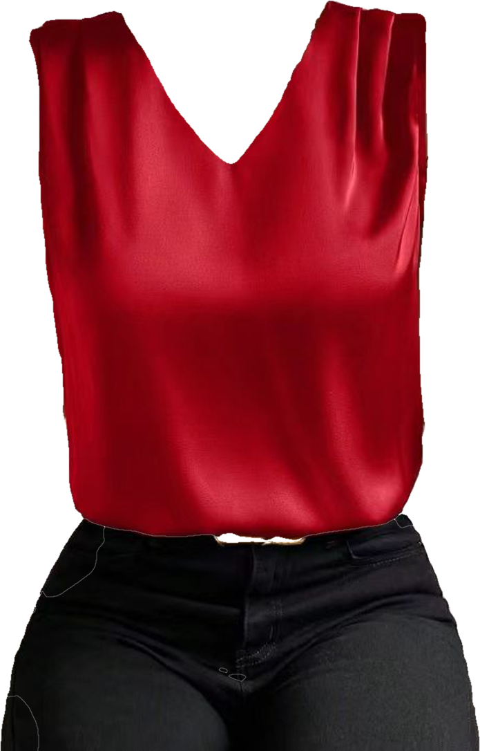2026 Amazon European and American Cross-Border Women's Clothing Satin Suit Sleeveless Elegant Commuter Vest Base Top (Preprocessed)