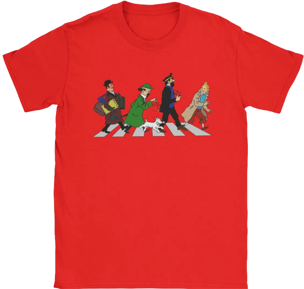 Captain Haddock Cartoon Tee for Men - 100% Cotton Short Sleeve Shirt 6XL | New Zealand | Strylez Virtual Try-On