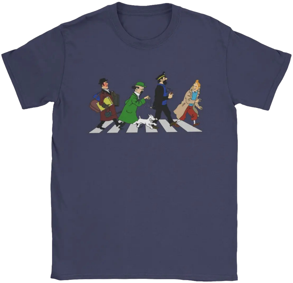 Captain Haddock Cartoon Tee - 100% Cotton, Round Neck Short Sleeve Men’s T‑Shirt 6XL | New Zealand | Strylez Virtual Try-On