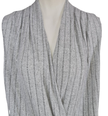 Ribbed Knit Tank Top For Summer With Wrap Neckline