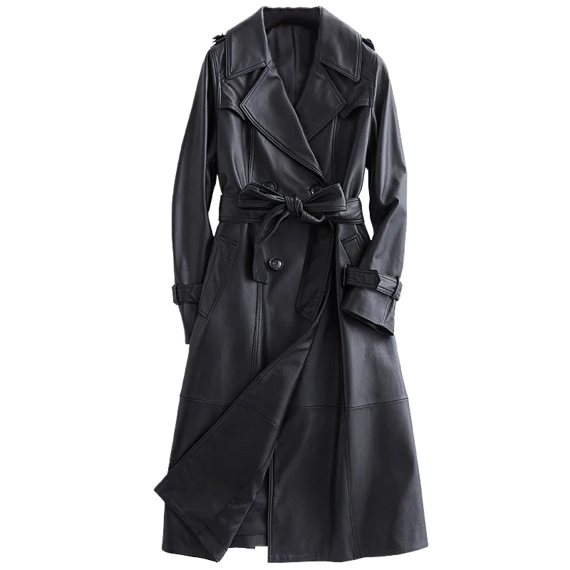 Lautaro Autumn Black Leather Trench Coat – Luxury NZ Men’s Coat | Strylez Virtual Try-On App to Buy Online in NZ