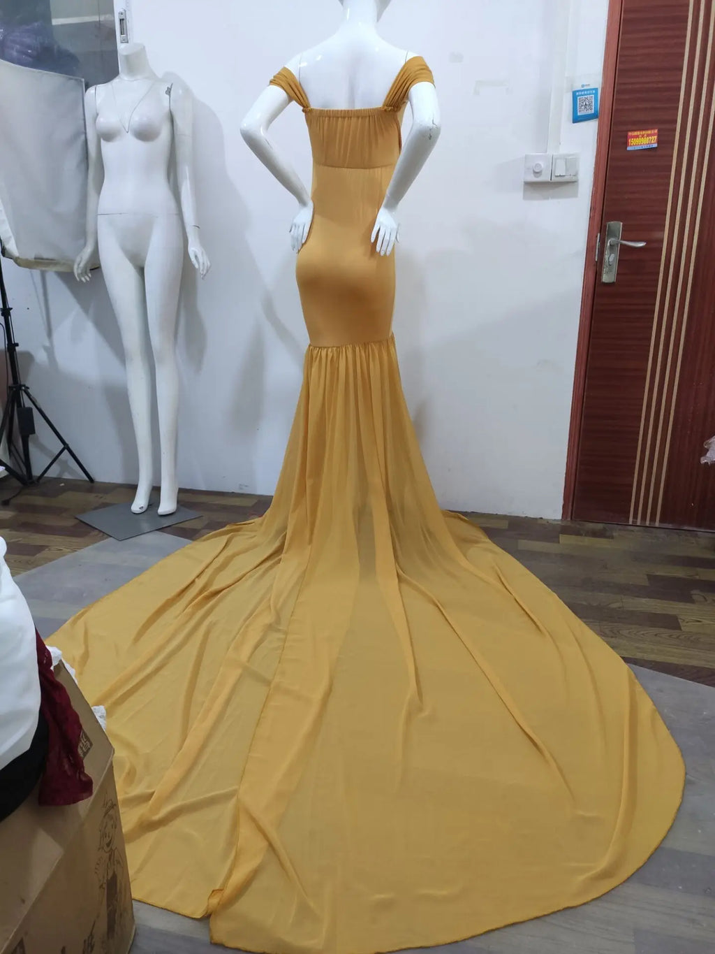 Long Maternity Photography Props Pregnancy Dress For Photo Shooting Off Shoulder Pregnant Dresses For Women Maxi Maternity Gown