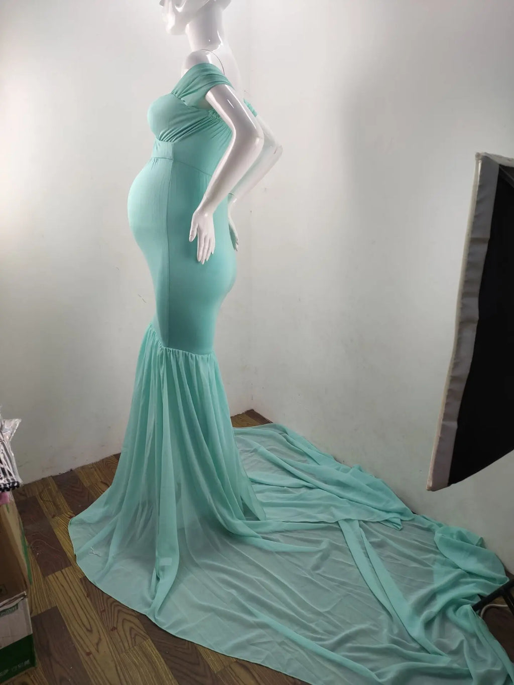 Long Maternity Photography Props Pregnancy Dress For Photo Shooting Off Shoulder Pregnant Dresses For Women Maxi Maternity Gown