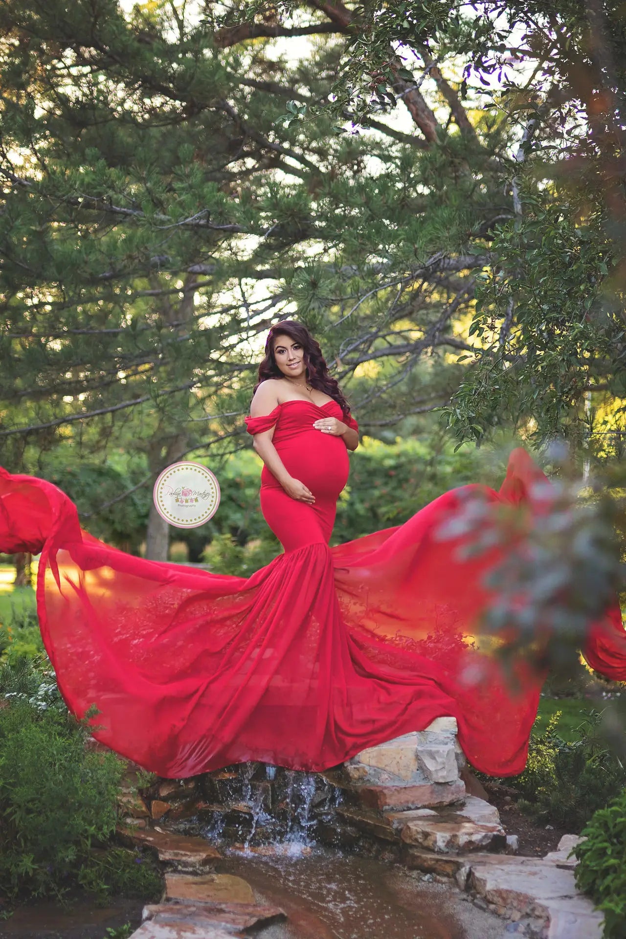 Long Maternity Photography Props Pregnancy Dress For Photo Shooting Off Shoulder Pregnant Dresses For Women Maxi Maternity Gown