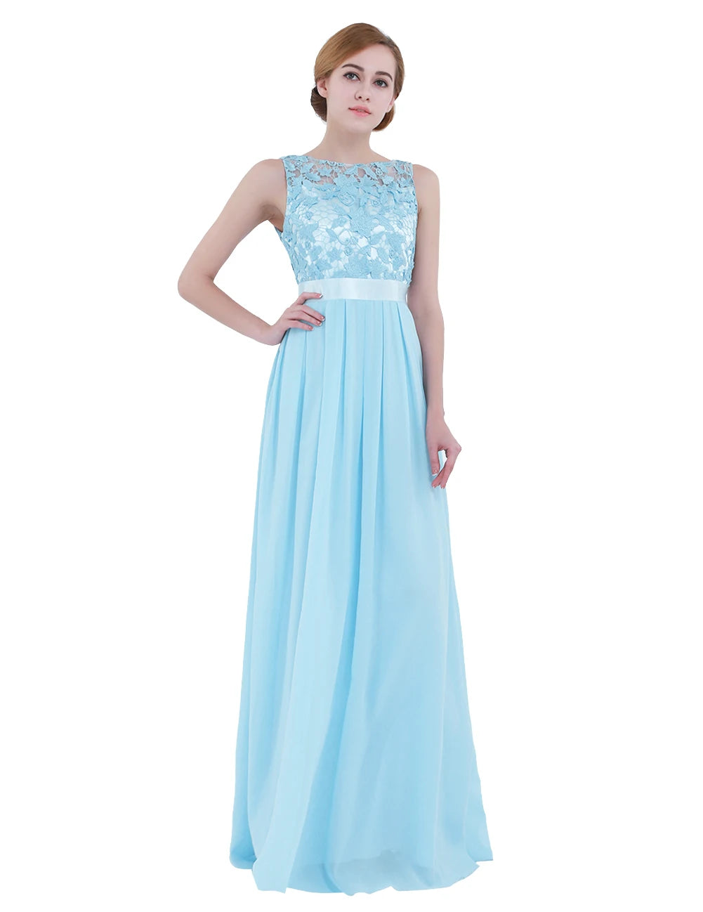 Wedding Party Dress Women Ladies Vestido De Fiesta Lace Embroidered Chiffon Bridesmaid Dresse Vening Pageant Formal Long Dress