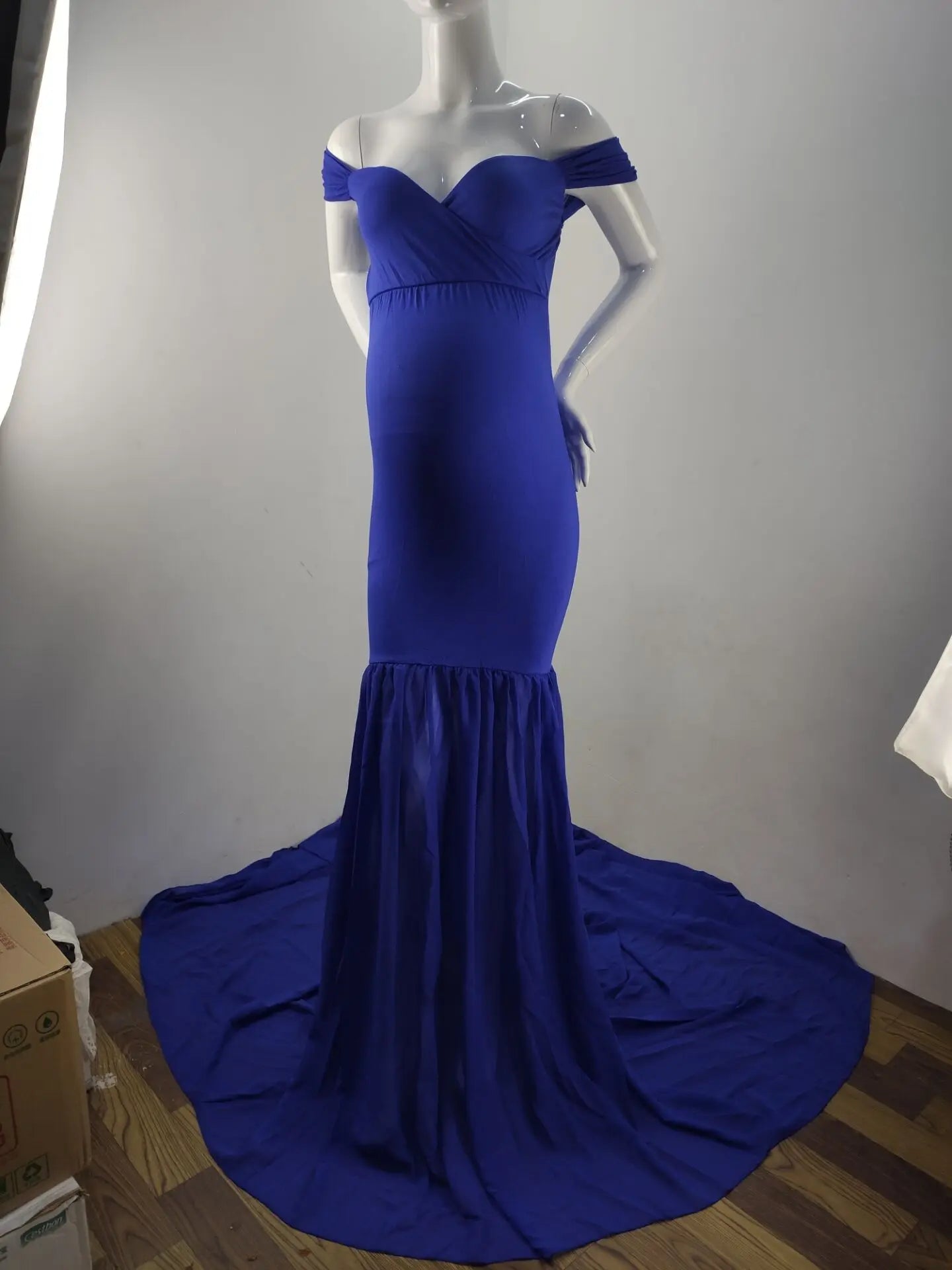 Long Maternity Photography Props Pregnancy Dress For Photo Shooting Off Shoulder Pregnant Dresses For Women Maxi Maternity Gown