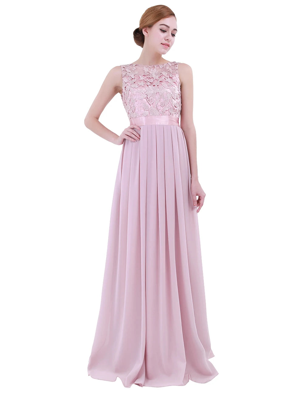 Wedding Party Dress Women Ladies Vestido De Fiesta Lace Embroidered Chiffon Bridesmaid Dresse Vening Pageant Formal Long Dress