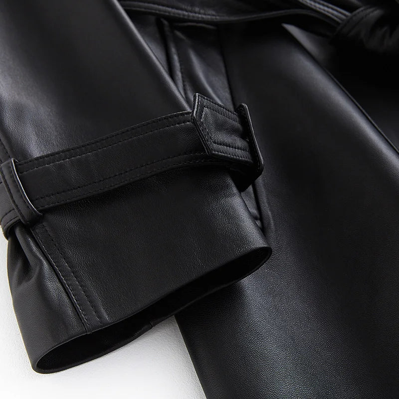 Lautaro Autumn Black Leather Trench Coat – Luxury NZ Men’s Coat | Strylez Virtual Try-On App to Buy Online in NZ
