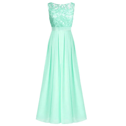 Wedding Party Dress Women Ladies Vestido De Fiesta Lace Embroidered Chiffon Bridesmaid Dresse Vening Pageant Formal Long Dress