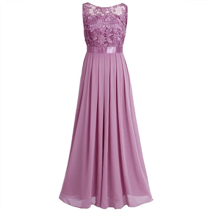 Wedding Party Dress Women Ladies Vestido De Fiesta Lace Embroidered Chiffon Bridesmaid Dresse Vening Pageant Formal Long Dress