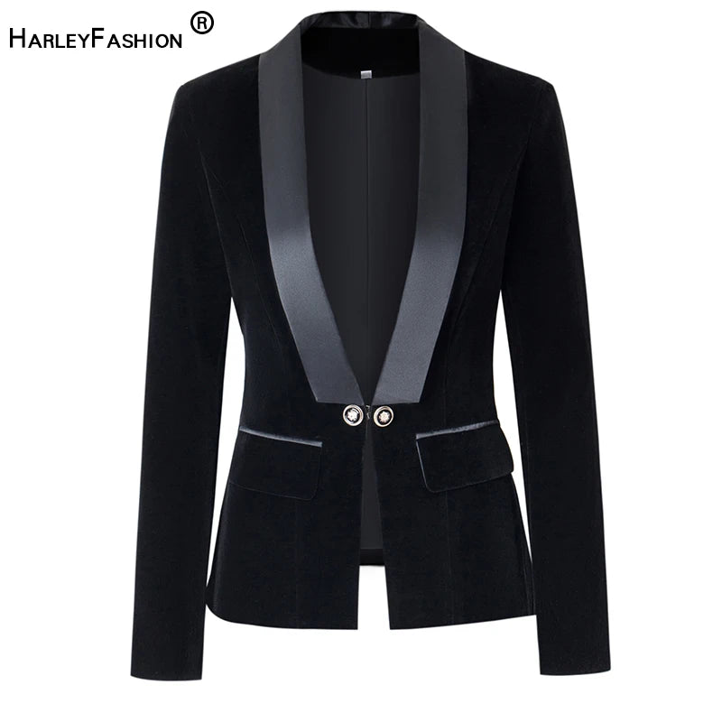 HarleyFashion Velvet Blazer | Virtual Try-On via Strylez App | Sleek New Zealand Fall & Spring