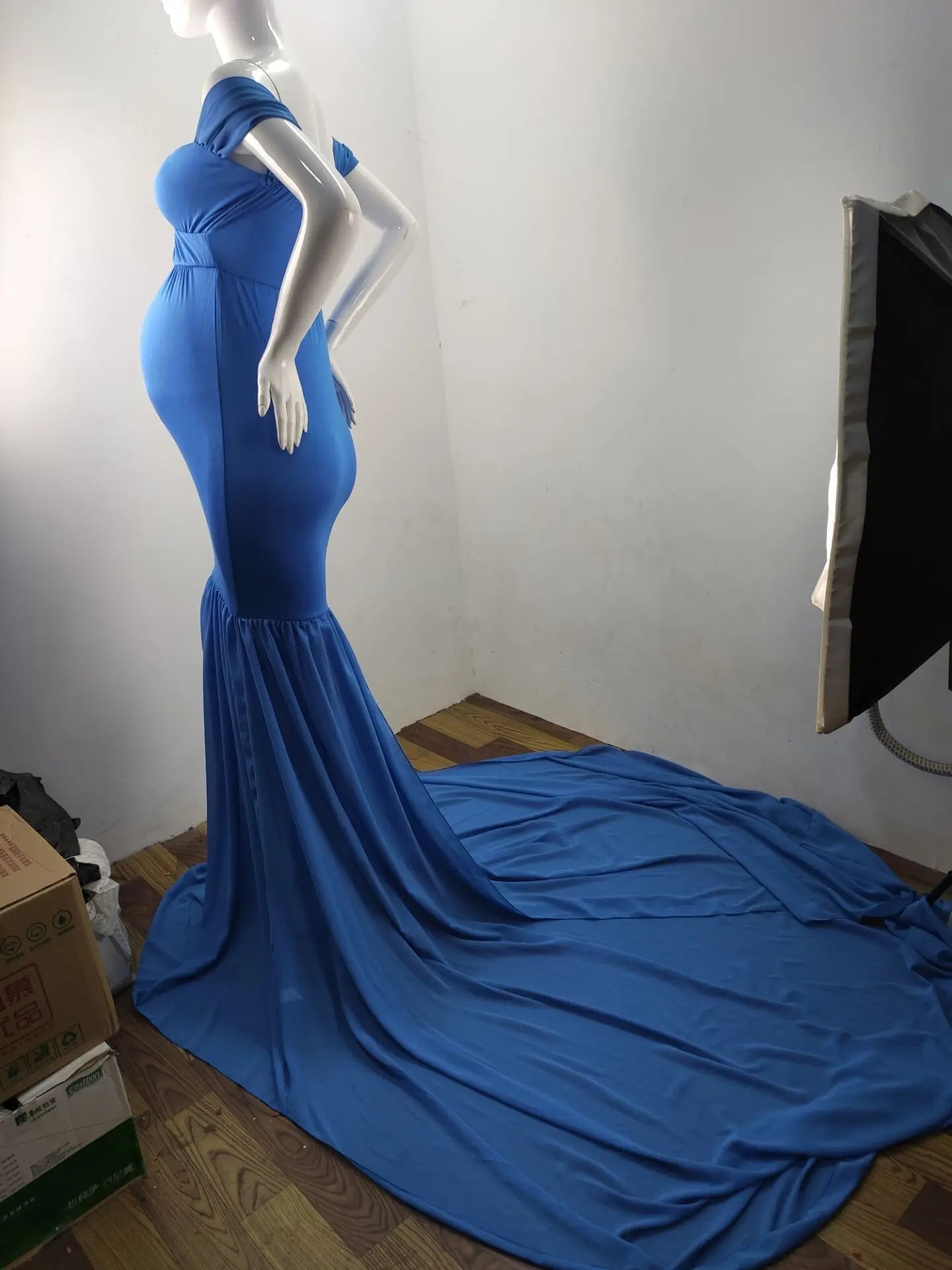 Long Maternity Photography Props Pregnancy Dress For Photo Shooting Off Shoulder Pregnant Dresses For Women Maxi Maternity Gown