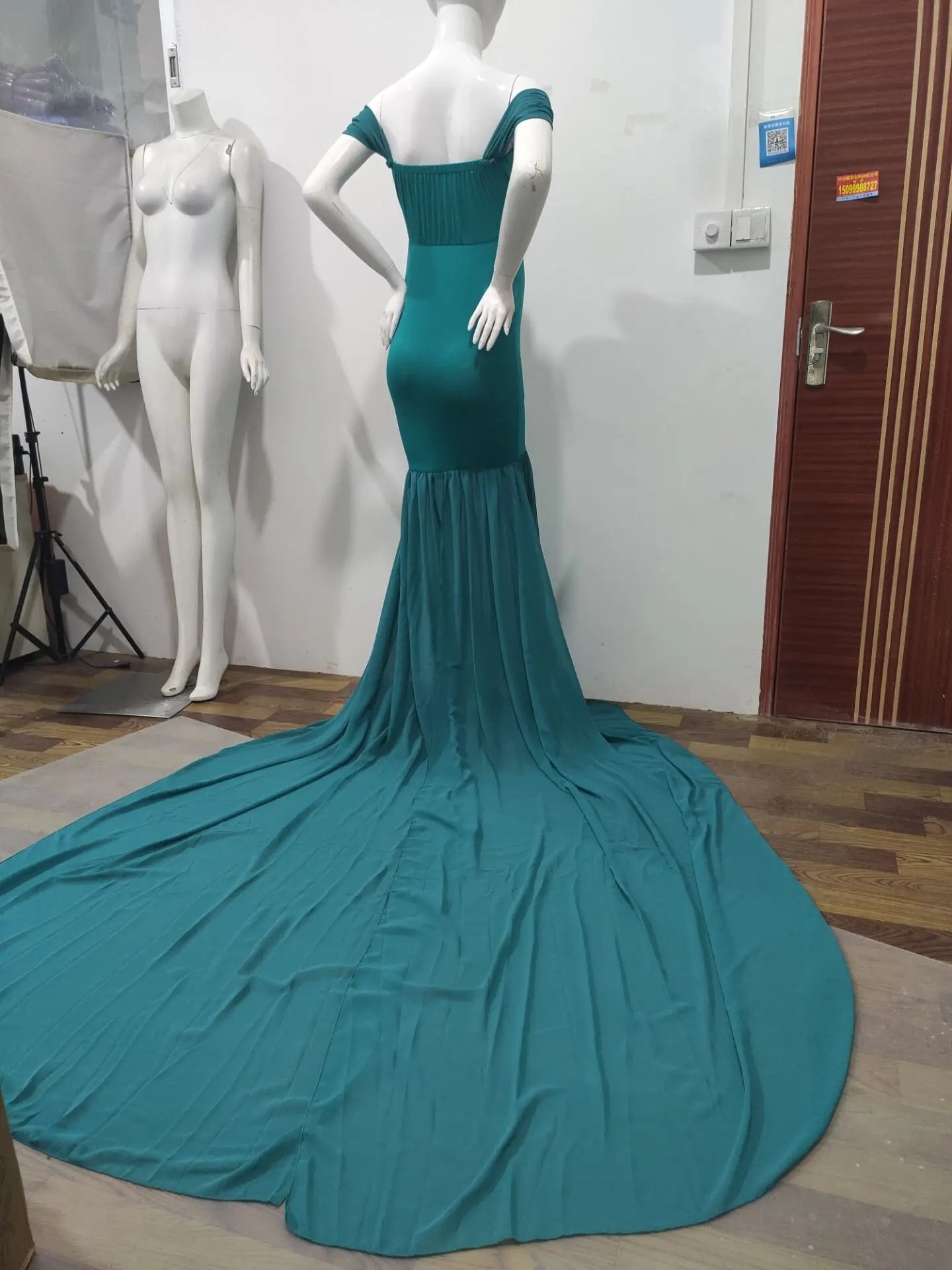 Long Maternity Photography Props Pregnancy Dress For Photo Shooting Off Shoulder Pregnant Dresses For Women Maxi Maternity Gown