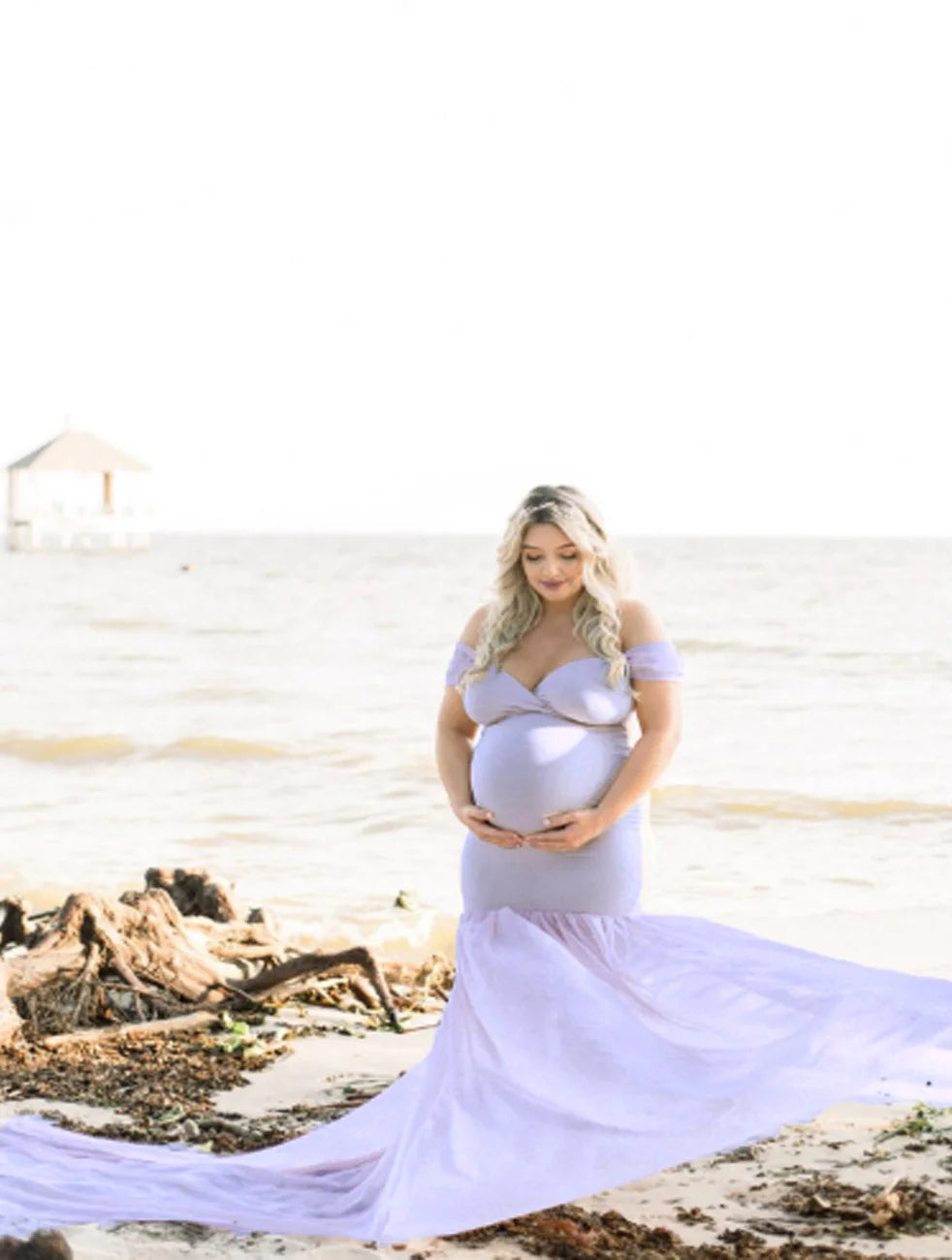 Long Maternity Photography Props Pregnancy Dress For Photo Shooting Off Shoulder Pregnant Dresses For Women Maxi Maternity Gown