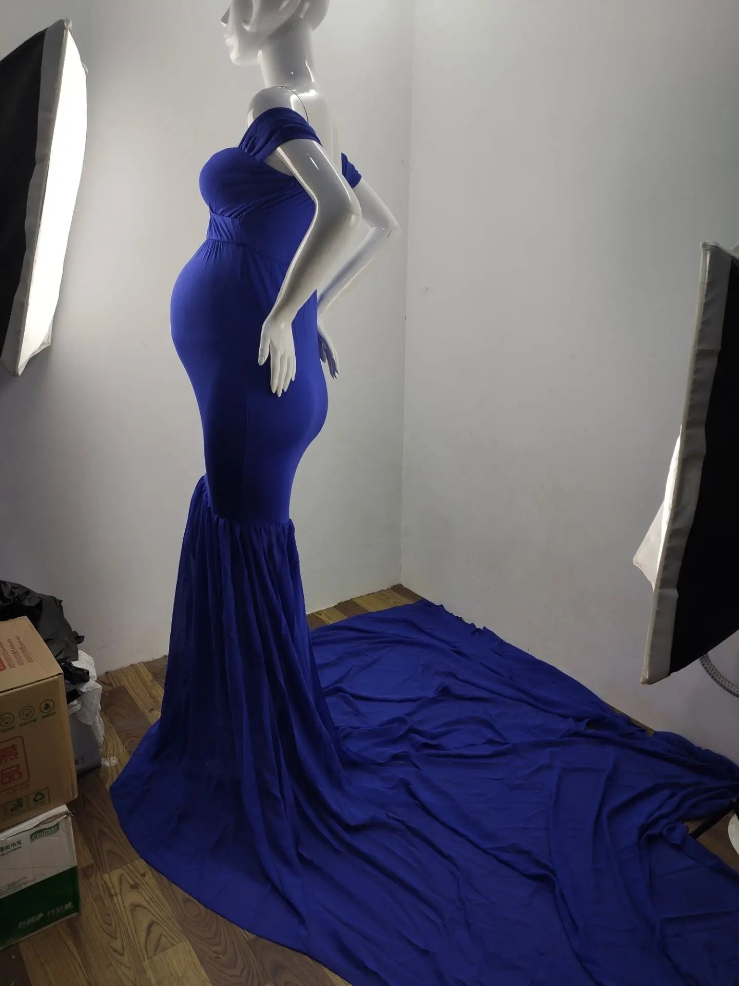 Long Maternity Photography Props Pregnancy Dress For Photo Shooting Off Shoulder Pregnant Dresses For Women Maxi Maternity Gown