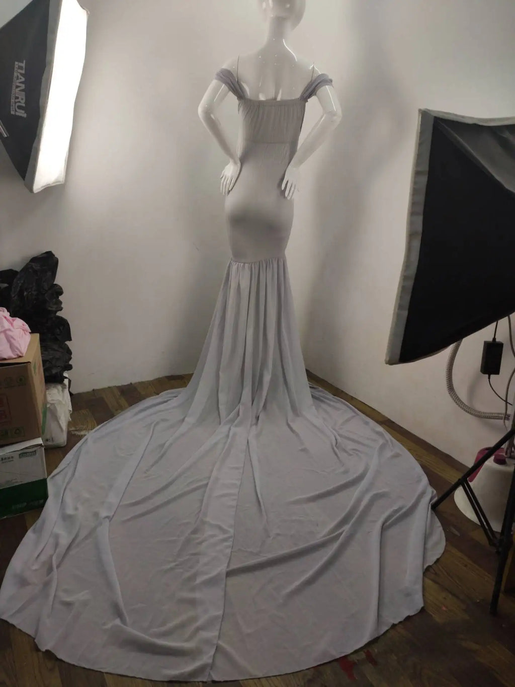 Long Maternity Photography Props Pregnancy Dress For Photo Shooting Off Shoulder Pregnant Dresses For Women Maxi Maternity Gown