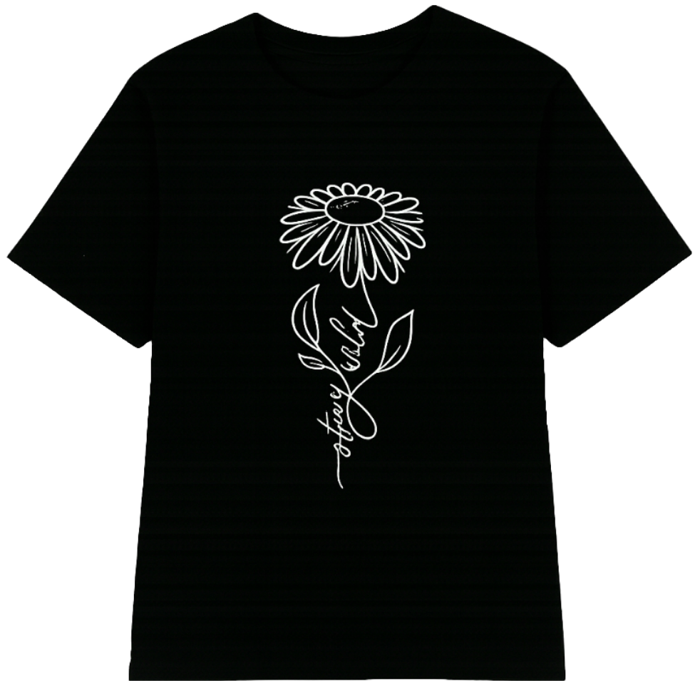 Women's Black Summer Tee – Dog Paw & Heart Print, Plus Size (NZ) | Strylez Virtual Try-On App