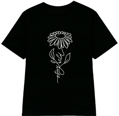 Women’s Black Summer Tee – Dog Paw & Heart Print, Plus Size