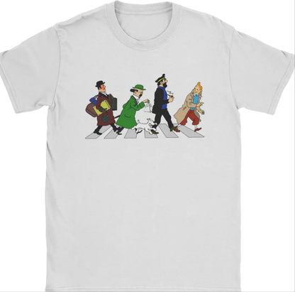 Captain Haddock T-Shirts Men Cartoon Cool 100% Cotton Tees Round Collar Short Sleeve T Shirts 6XL Clothing