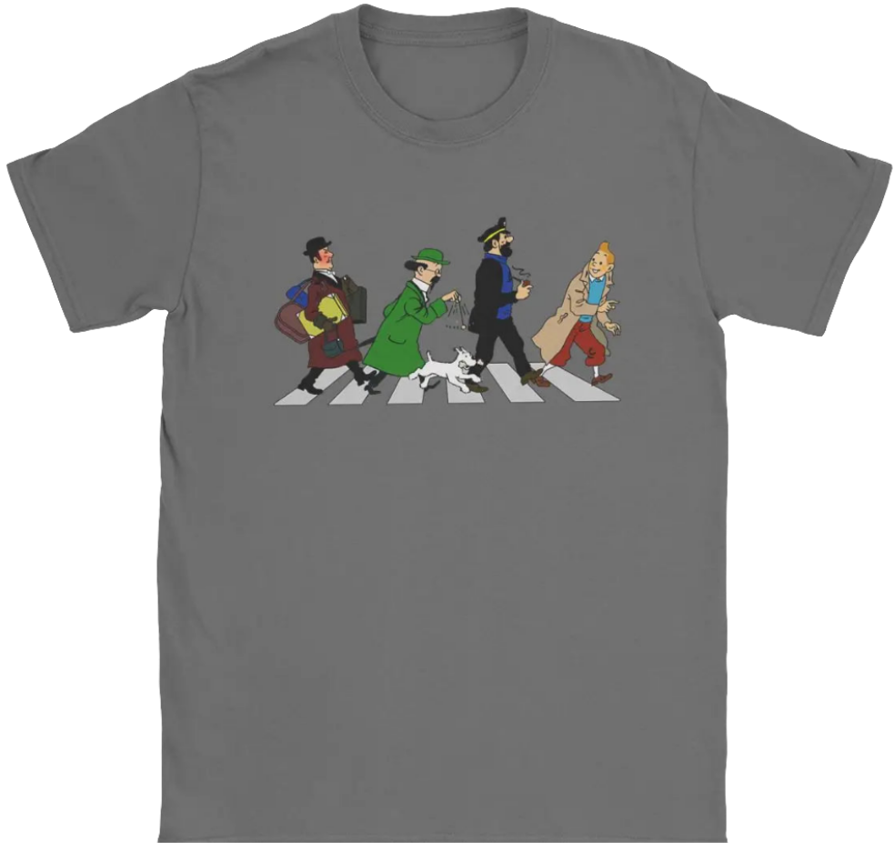 Captain Haddock Men's Cartoon Cotton T-Shirt – Round Neck, Short Sleeve, 6XL | New Zealand | Strylez Virtual Try-On