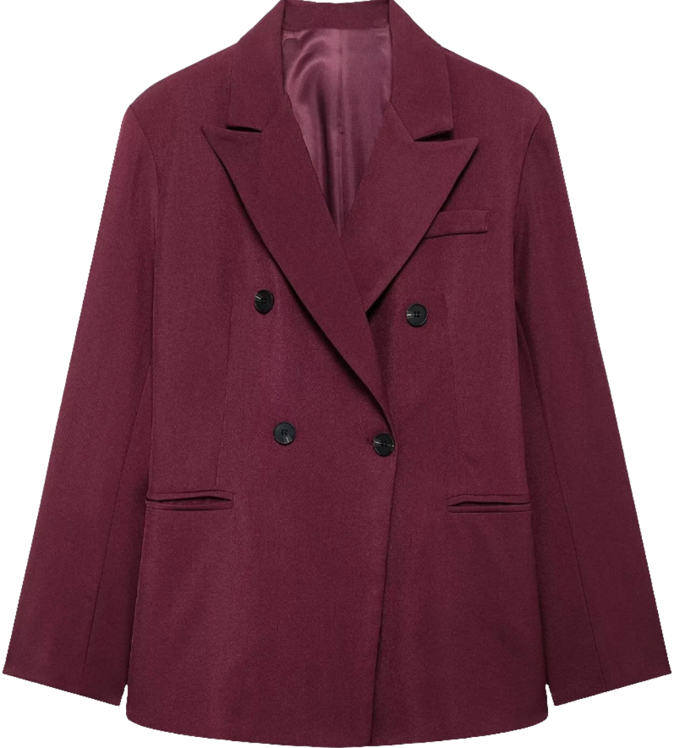 UNIZERA’s red suit set—see how it fits you with our fun virtual try-on app!