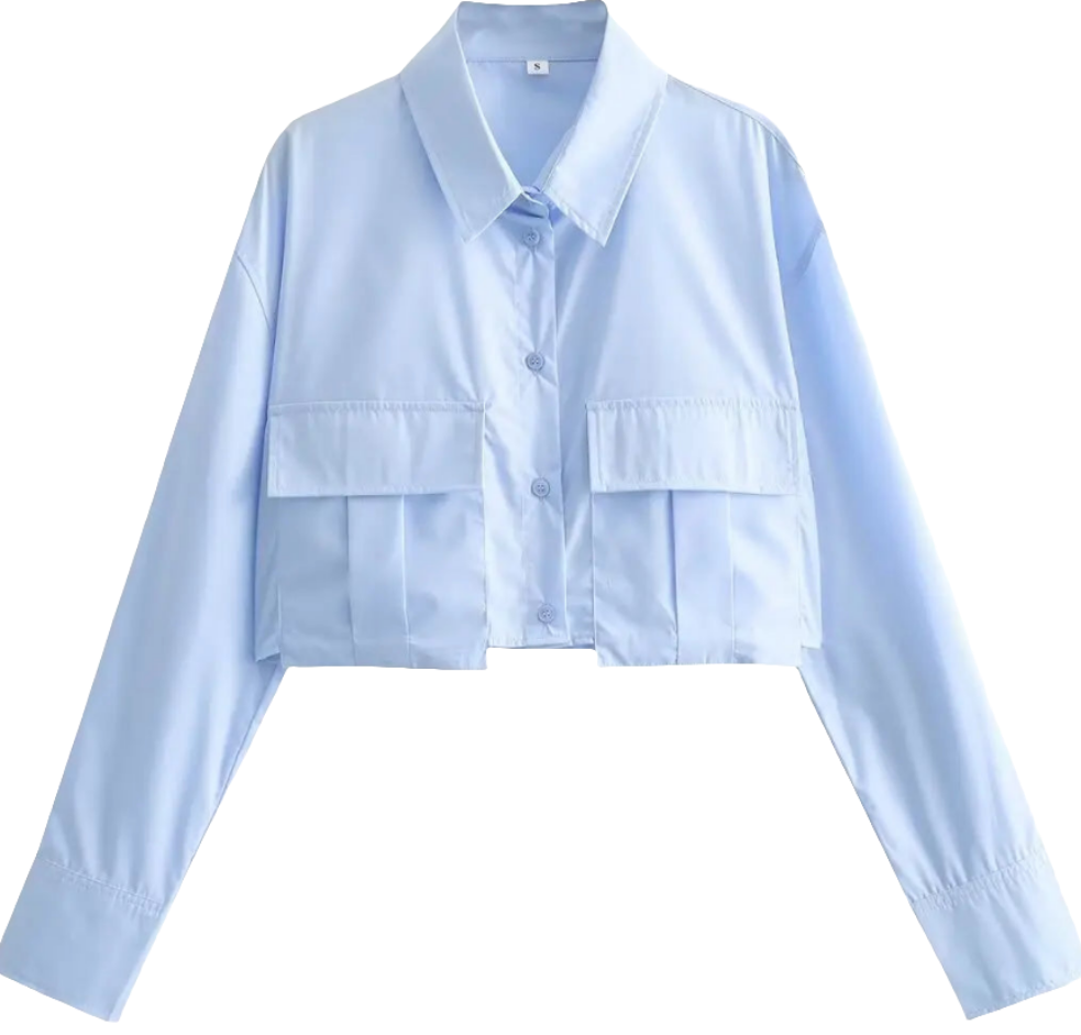 Light Blue Zevity Blouse - Virtual Try-On with Strylez App in New Zealand | Women's Fashion Top