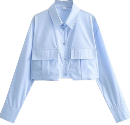 Light Blue Zevity Blouse – Try On Virtually & Buy Confidently for Your Perfect Style!