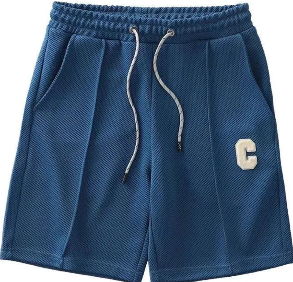 Men's Breathable Waffle Fabric Summer Shorts – Loose, Cool & Casual Keen Length