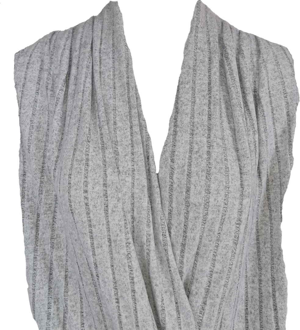 Ribbed Knit Tank Top For Summer With Wrap Neckline