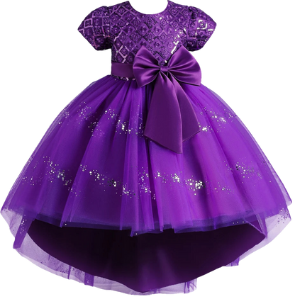 Purple Princess Dress with Sparkly Sleeves & Virtual Try-On Fun!