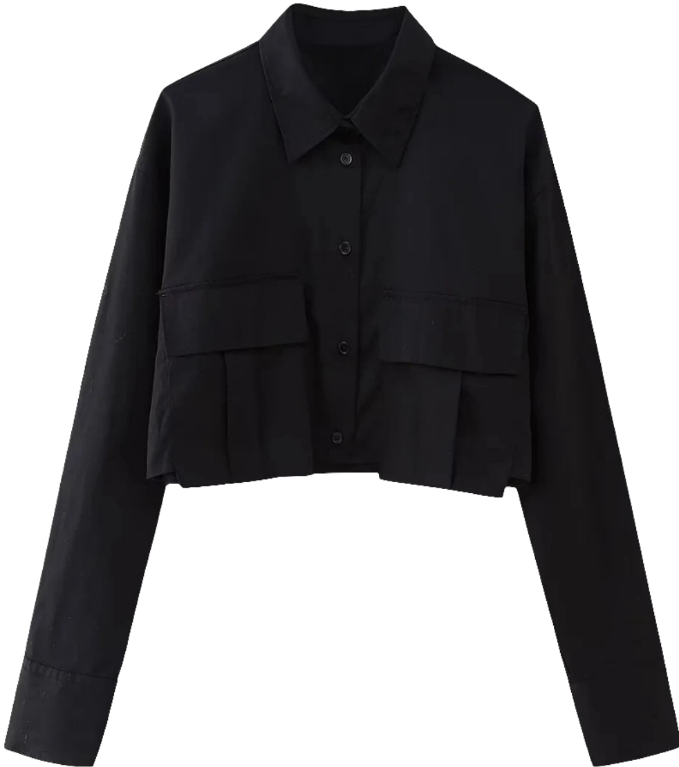 Black Slim Windbreaker Shirt – Buy Confidently with Virtual Try-On for Perfect Style!