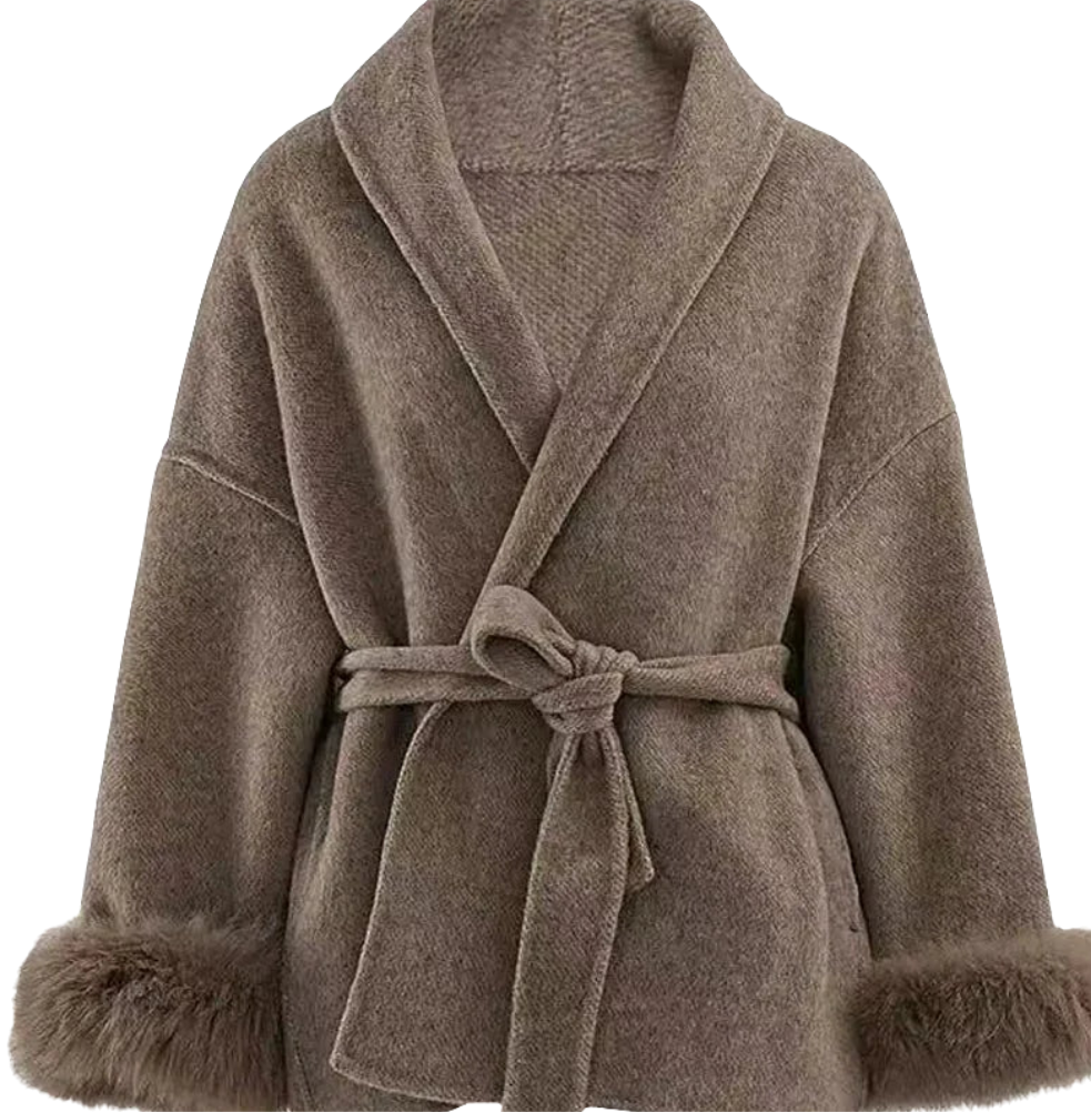 New Zealand Wool Fur Coat - Chic Double-Sided, Virtual Try-On with Strylez App | Warmth & Glamour