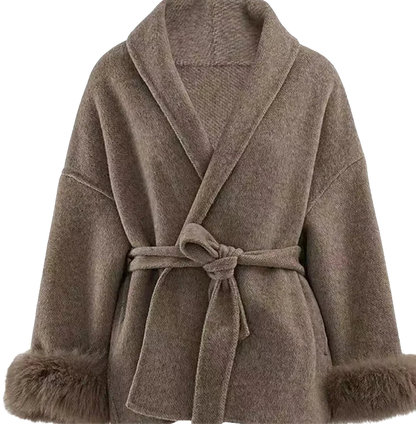 Try On This Chic Double-Sided Wool Fur Coat Online using Our Virutal Mirror — Warmth Meets Glamour!