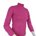 Cozy Pink Long Sleeve High-Neck Top | Women's Knit Top New Zealand | Strylez Virtual Try-On