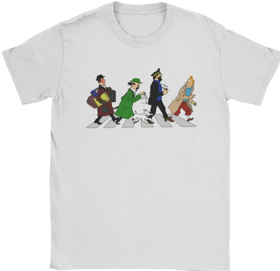 Captain Haddock Cartoon T-Shirt Men’s 100% Cotton Cool Short Sleeve Tee 6XL