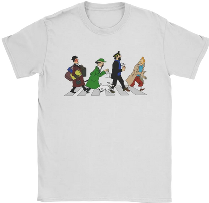 Captain Haddock Cartoon T-Shirt Men’s 100% Cotton Cool Short Sleeve Tee 6XL