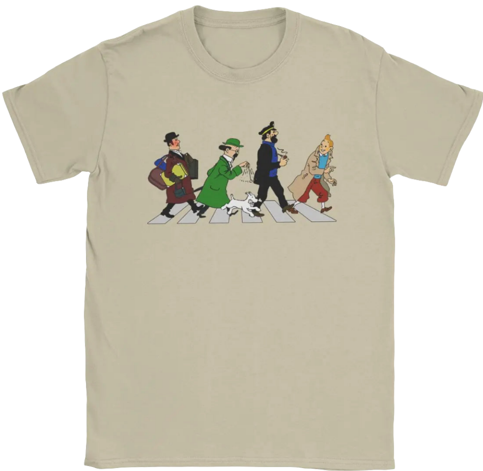 Captain Haddock Cartoon Men's 100% Cotton Short Sleeve Tee – Graphic Shirt, 6XL | New Zealand | Strylez Virtual Try-On