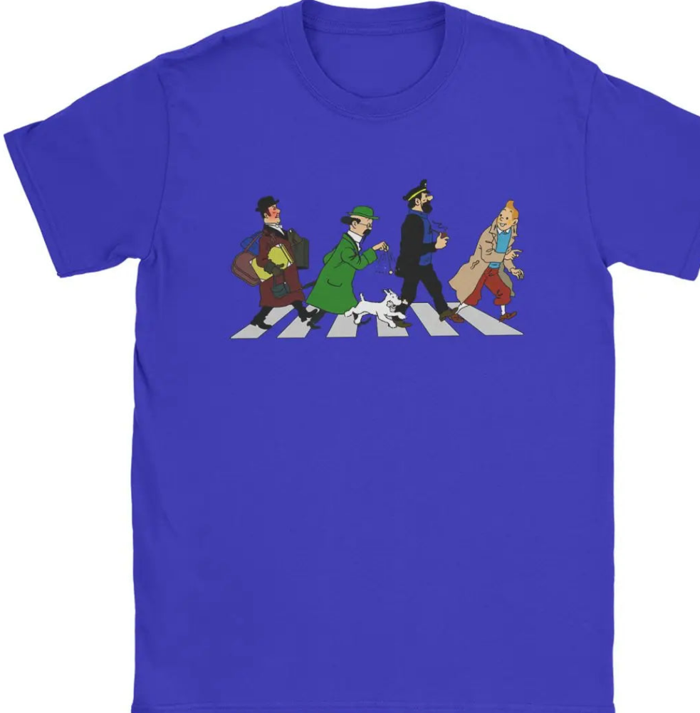 Captain Haddock Cartoon Tee - 100% Cotton Short Sleeve T-Shirt, Sizes up to 6XL | New Zealand | Strylez Virtual Try-On