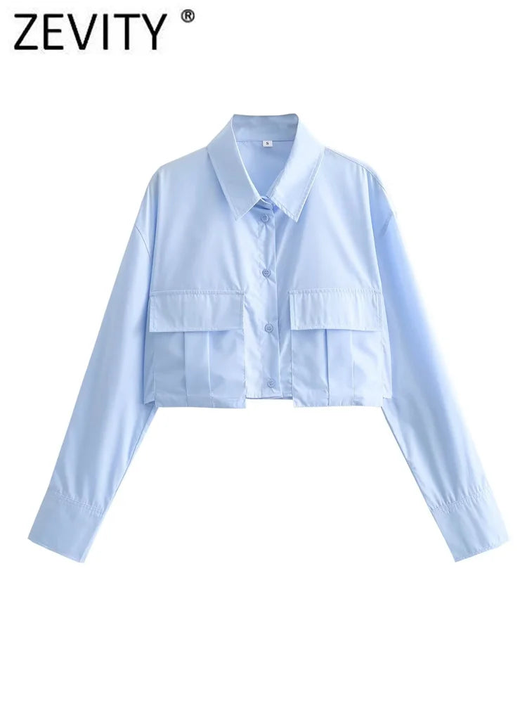 Light Blue Zevity Blouse – Try On Virtually & Buy Confidently for Your Perfect Style!
