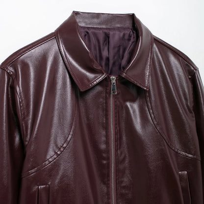 Discover Your Perfect Style! Try the Red PU Bomber Jacket Now with Our Virtual Try-On App!