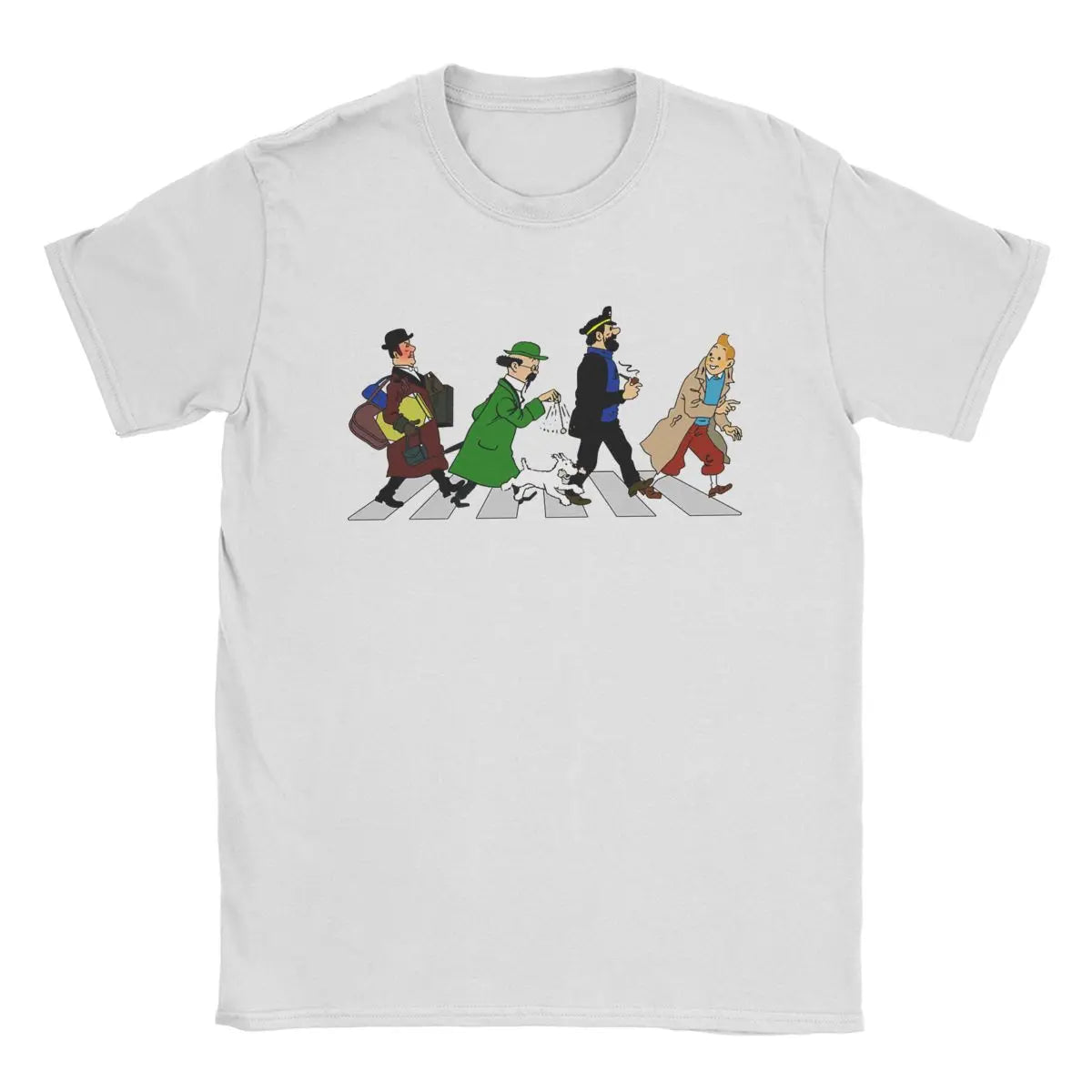 Captain Haddock Men’s Cartoon T-Shirt – 100% Cotton, Short Sleeve, Round Neck, 6XL, NZ | Strylez Virtual Try-On