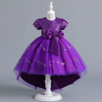 Purple Princess Dress with Sparkly Sleeves & Virtual Try-On Fun!