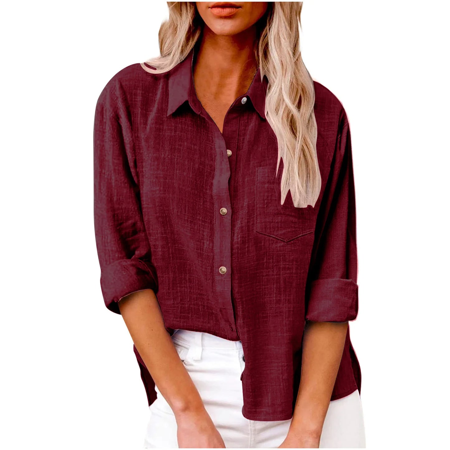 Women's Blouse Casual Shirt Tops 2025 Spring Women Cotton Linen  Long Sleeve Shirts Женский Топ Camicette Donna Estive Chemise