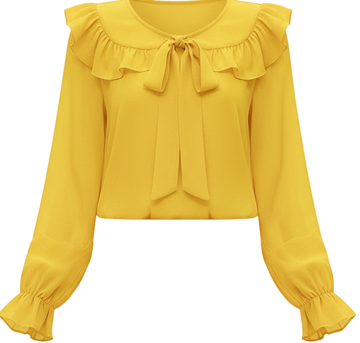 ZANZEA Peter Pan Collar Blouse - Korean Style Solid Smock Top for Women, Tie-Front, NZ, Strylez Virtual Try-On
