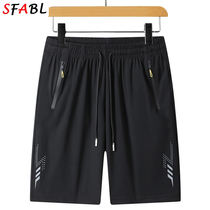 Men's Quick-Dry Summer Board Shorts with Zipper Pockets for Beach & Gym Fun