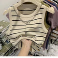 New Zealand Women's Striped Stretch Vest Top - Basic Versatile Short Tank 2025 | Strylez Virtual Try-On