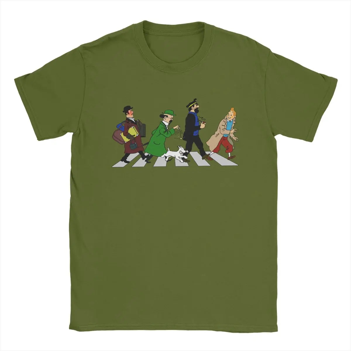 Captain Haddock Men’s Cartoon T-Shirt – 100% Cotton, Short Sleeve, Round Neck, 6XL, NZ | Strylez Virtual Try-On