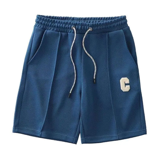 Men's Breathable Waffle Fabric Summer Shorts – Loose, Cool & Casual Keen Length