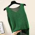 Women's Summer Sleeveless Knitted Blouse Top - V-Neck, 2024 Fashion | NZ Strylez Virtual Try-On, Blusas Mujer de Moda