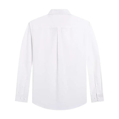 Men's Long Sleeve Shirts Solid Color Oxford Shirt Men's Button Up Shirt with Pockets Men Shirts Business Dress Shirt for Men